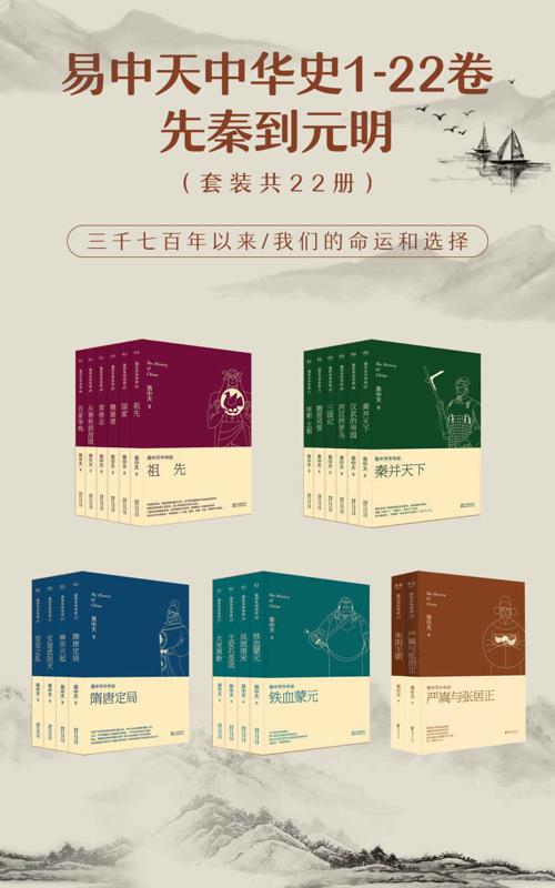 易中天中华史：先秦到元明(套装共22册)-azw3+epub+mobi+pdf+txt电子书下载